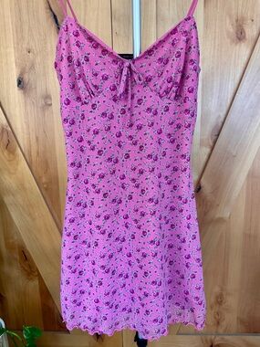 uo rosebud mesh mini dress UO Rosebud Mesh Mini Dress